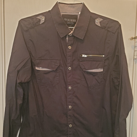 Guess Other - Guess Black Button Down Shirt sz Large